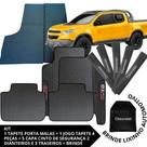Kit Acessórios S10 S-10 2013 a 2020 Tapete Emborrachado + Porta Malas + 5 Capas de Cinto Segurança