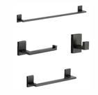 Kit Acessorios Slim Luxury Black Matte 4 Pecas - Ouse Metais Kit Acessorios Slim Luxury Black Matte 4 Pecas - Ouse Metais