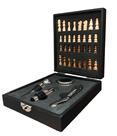 Kit Acessórios Vinho Presente Diferente Abridor Com Jogo De Xadrez