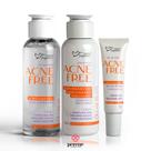 Kit Acne Free Tônico Facial + Gel de Limpeza + Gel Secativo