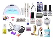 Kit Acrigel Sun48w Gel Primer Top Coat Tips Lixa Ne 8.4 - New Earth - NE