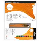 Kit Acrílico Daler Rowney Simply Iniciante c/ 16 Itens Kit Acrílico Daler Rowney Simply Iniciante c/ 16 Itens