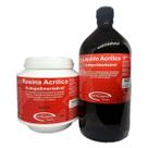 Kit Acrílico Pó Incolor 1000g + Líquido 1000ml Autopolimerizante Triunfo