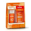 Kit Actine Protetor Solar Facial Com Base Cor Universal 40g + 1 Gel de limpeza 40g