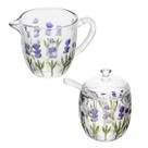 Kit Açucareiro 180ml e Leiteira 240ml Cristal Lavanda -Lyor Kit Açucareiro 180ml e Leiteira 240ml Cristal Lavanda -Lyor
