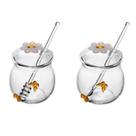 Kit Açucareiro e Meleira Sun Garden em Vidro Borossilicato para Mesa Transparente Wolff Kit Açucareiro e Meleira Sun Garden em Vidro Borossilicato para Mesa Transparente Wolff