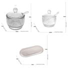 Kit Açucareiro, Meleira e Prato Oval Pearl Lapidação em Bolinhas - Wolff Kit Açucareiro, Meleira e Prato Oval Pearl Lapidação em Bolinhas - Wolff
