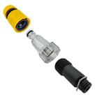 Kit Adaptador com Conector Filtro e Engate Rápido Amarelo Compatível com Lavajato Tekna HLX1202V