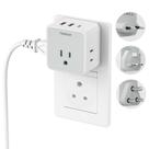 Kit adaptador de plugue de viagem TESSAN para toda a Europa, Reino Unido, com 3 tomadas