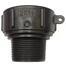 Kit Adaptador para Ibc Polietileno Fêmea 2" X Macho 1.1/2" Bsp - 2 Unidades - Lupus