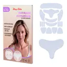 Kit Adesivo Anti Rugas Silicone Rosto e Colo Muy Bela 17 Peças Reutilizável 30x, Hipoalergênico, Efeito Lifting Noturno, Reduz Linhas de Expressão