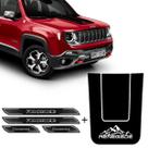 Kit Adesivo Capô Jeep Renegade Montanha + Soleira Protetora