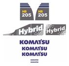 Kit Adesivo Compatível Escavadeira Komatsu Hb 205 Hybrid Kit Adesivo Compatível Escavadeira Komatsu Hb 205 Hybrid