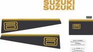 Kit Adesivo Compatível Motor de Popa Suzuki 8HP 93-95