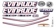 Kit Adesivo Compatível Motor Evinrude Etec 30HP Azul
