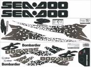 Kit Adesivo Compatível Seadoo SP 95 Preto Kit Adesivo Compatível Seadoo SP 95 Preto