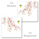 Kit Adesivo De Parede Galhos Beija Flor Direita + Esquerda