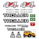 Kit Adesivo Emblema Resinado Troller 2005 4x4 Refletivo