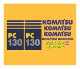 Kit Adesivo Emblemas Compatível Escavadeira Komatsu Pc130 Kit Adesivo Emblemas Compatível Escavadeira Komatsu Pc130