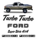 Kit Adesivo Emblemas F1000 1993/1995 Turbo Super Série 4x4 Kit Adesivo Emblemas F1000 1993/1995 Turbo Super Série 4x4