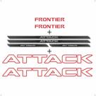 Kit Adesivo Faixa Frontier Attack Vermelho + Soleira Porta
