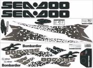 Kit Adesivo Faixa Jet Ski Seadoo Sp 95 Preto