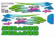 Kit Adesivo Faixa Jet Ski Seadoo Spx 94 Azul E Verde