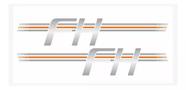 Kit Adesivo Faixa Lateral Caminhão Volvo Fh 400 E 500