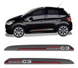 Kit Adesivo Faixa Lateral Citroën C3 Sport Vermelho Kit Adesivo Faixa Lateral Citroën C3 Sport Vermelho