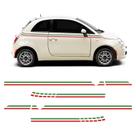 Kit Adesivo Faixa Lateral Fiat 500 Itália Modelo Original