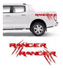 Kit Adesivo Faixa Lateral Ford Ranger 2013 A 2019 Vermelho