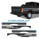 Kit Adesivo Faixa Lateral Traseira Chevrolet D20 Cs Azul