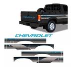 Kit Adesivo Faixa Lateral Traseira Chevrolet D20 Cs Azul