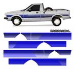 Kit Adesivo Faixa Lateral Traseira Ford Pampa 1.6 L Azul