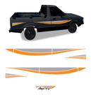 Kit Adesivo Faixa Lateral Traseira Ford Pampa 1.8s Laranja Kit Adesivo Faixa Lateral Traseira Ford Pampa 1.8s Laranja