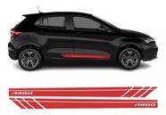 Kit Adesivo Faixa Lateral Vermelho Para Fiat Argo 2017/2022