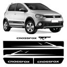 Kit Adesivo Faixa Lateral Vw Crossfox 2010 2011 Preto Jogo