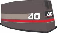 Kit Adesivo Faixa Motor De Popa Yamaha Hp 40 93 A 97