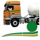 Kit Adesivo Faixas PAR Mb Axor 1933 2544 2644 2041 2536 2019 VERDE