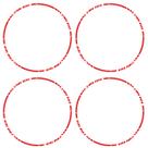Kit Adesivo Friso De Roda Premium Fan 160 - Vermelho