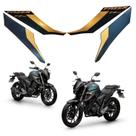 Kit Adesivo Grafico Tanque Completo Aleta Aba Guia Ar Fazer 250 Fz25 Verde Fosco 2024
