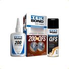 Kit Adesivo Instantaneo 200 100g A Acelerador Qfs 100g Preto