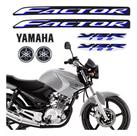 Kit Adesivo Lateral Factor Ybr 125 2009 Azul Emblemas