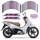 Kit Adesivo Lateral Friso Holografico Roxo Honda Biz 125