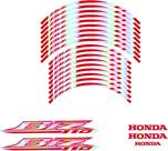 Kit Adesivo Lateral Friso Honda Biz 110 Vermelho Holografico