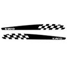 Kit Adesivo Lateral Kwid - Preto Fosco