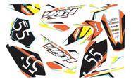 Kit Adesivo Moto Cross Trilha Ktm Exc 2007 0,60mm 3m