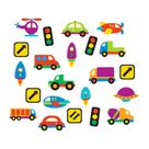 Kit Adesivo Parede Infantil Carros Foguetes Avião Kit Adesivo Parede Infantil Carros Foguetes Avião