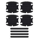 Kit Adesivo Protetor Maçaneta Carro Carbono Preto Resinado