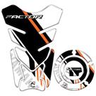 Kit Adesivo Protetor Tanque Bocal 3D Yamaha Factor 2025/26 lARANJA